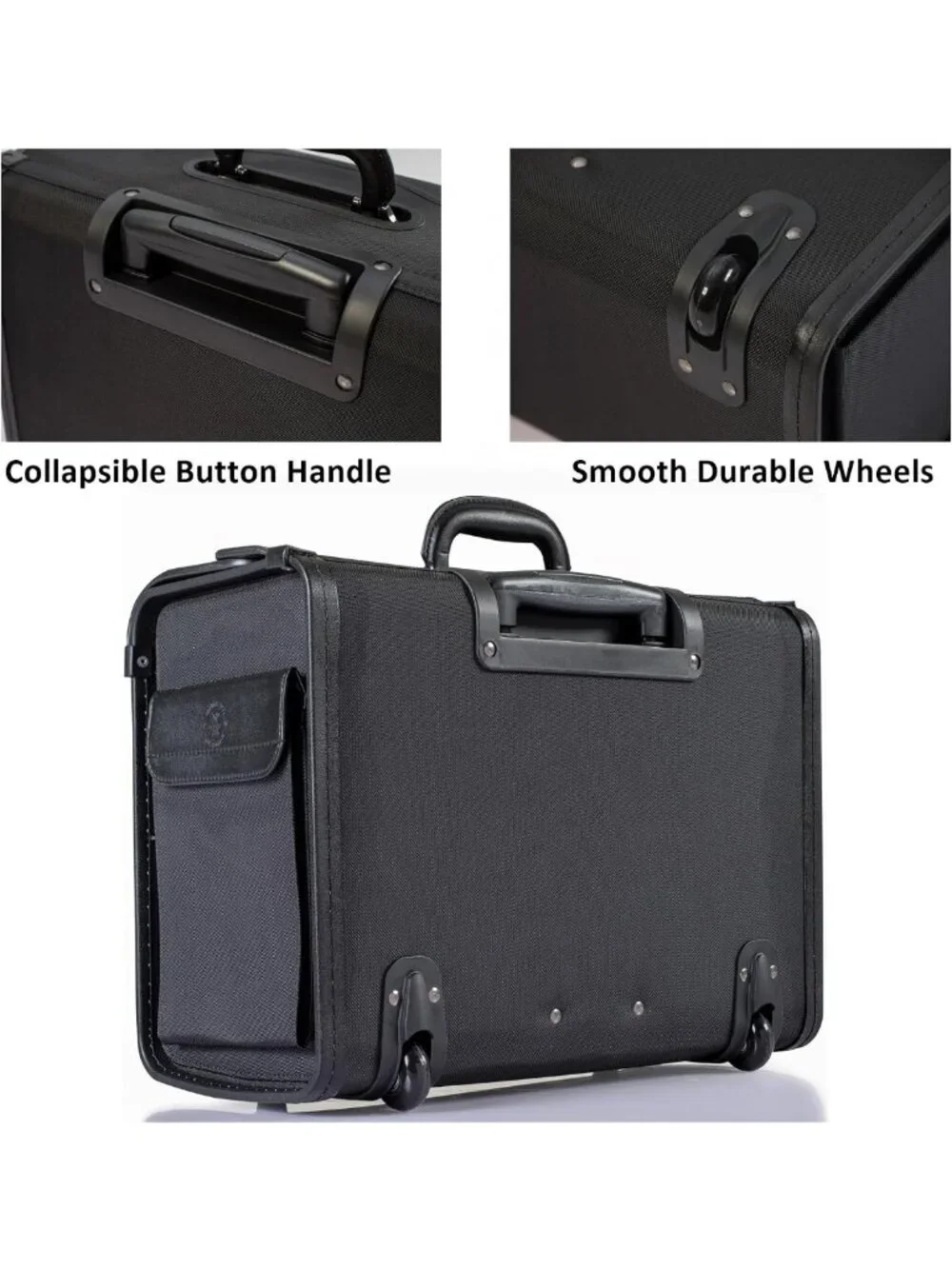 Wheeled Briefcase Rolling Case for Sales Samples, Pilot, Lawyer, Attache - 19